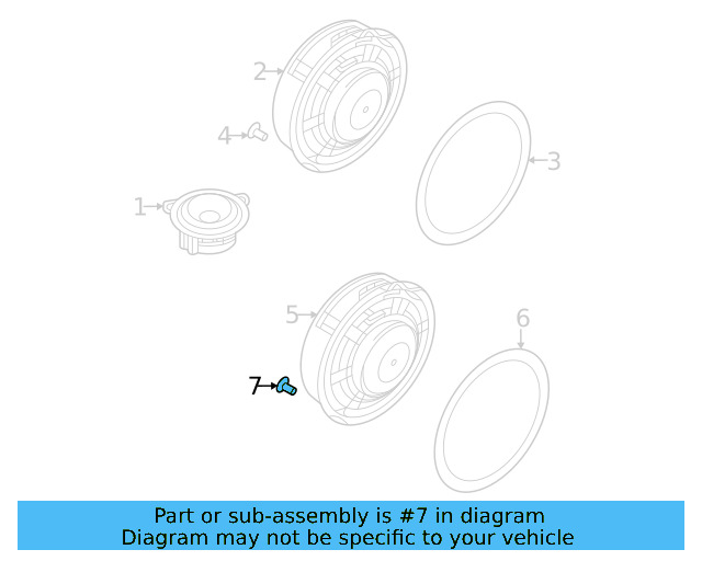 Rear Dr Speaker Rivet WHT-005-353 - View 13
