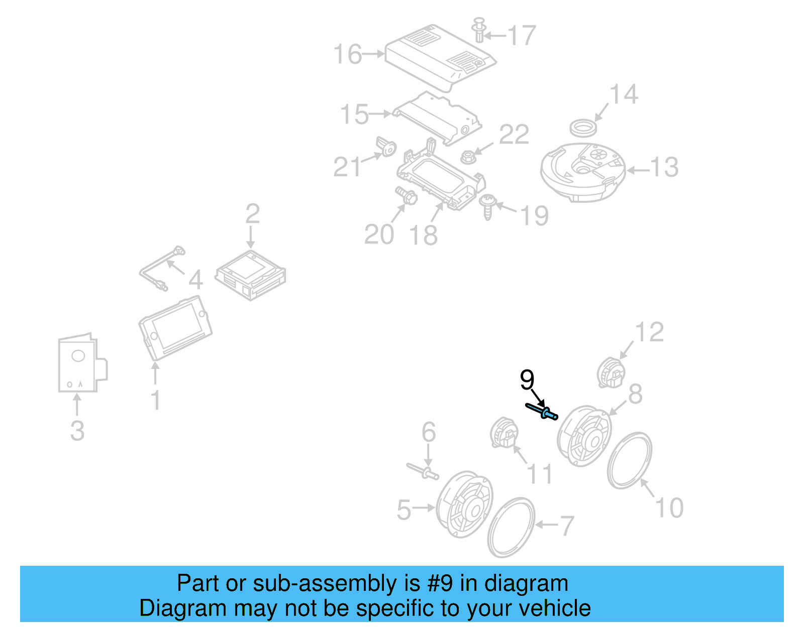 Rear Dr Speaker Rivet WHT-005-353 - View 15