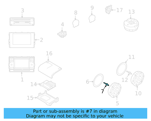 Rear Dr Speaker Rivet WHT-005-353 - View 29