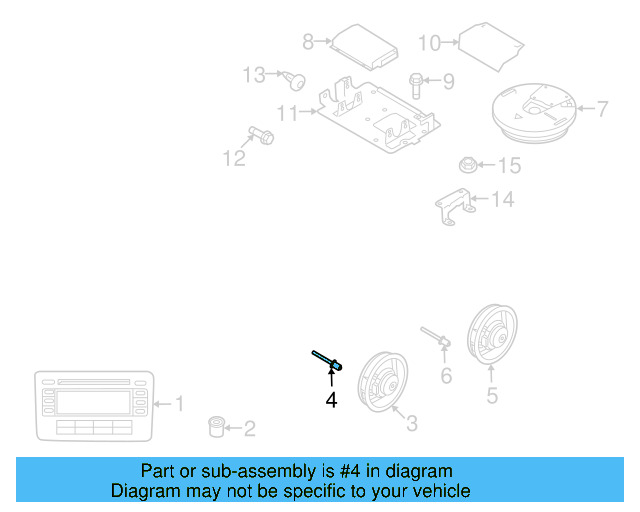 Rear Dr Speaker Rivet WHT-005-353 - View 16