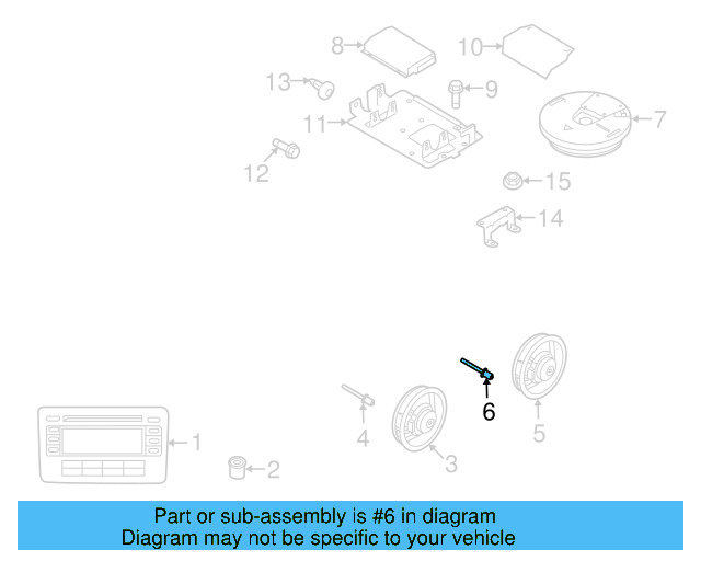 Rear Dr Speaker Rivet WHT-005-353 - View 17