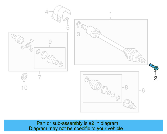 Axle Bolt WHT-005-437-A - View 34