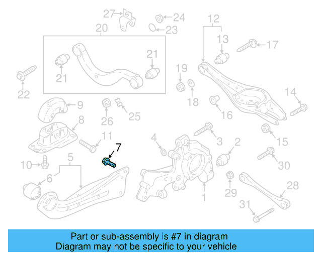 Trailing Arm Mount Bolt N-107-695-01 - View 14