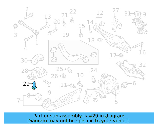 Trailing Arm Mount Bolt N-107-695-01 - View 49