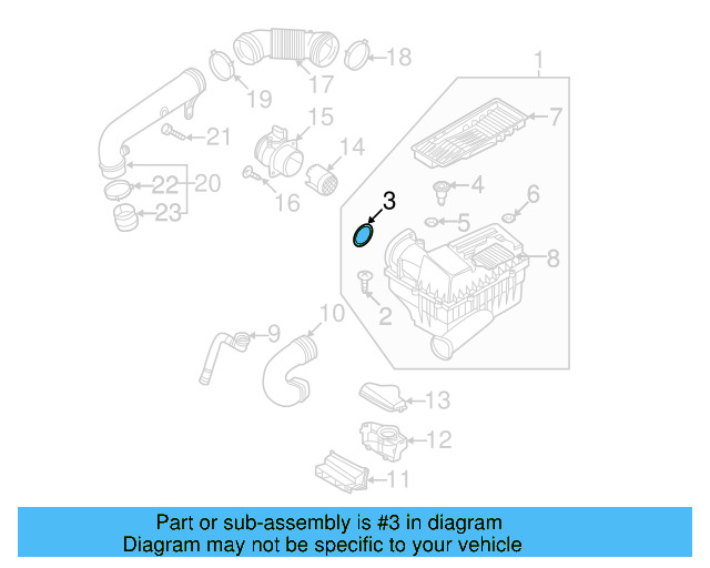 Air Mass Sensor Gasket WHT-006-727