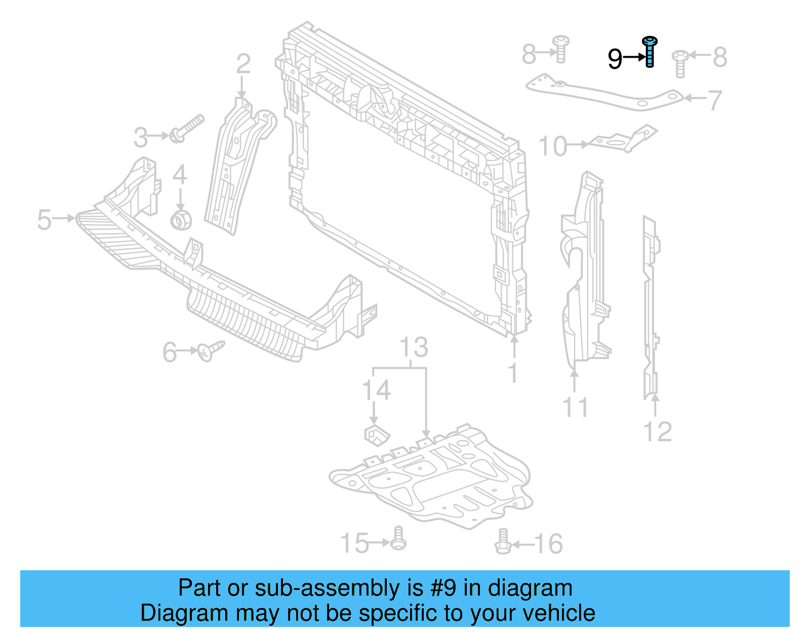 Headlamp Assembly Bolt WHT-007-527 - View 13