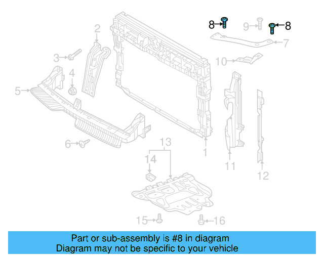 Headlamp Assembly Bolt WHT-007-527
