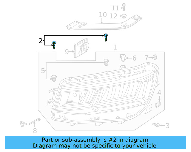 Headlamp Assembly Bolt WHT-007-527 - View 19