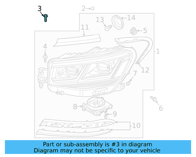 Headlamp Assembly Bolt WHT-007-527 - View 21