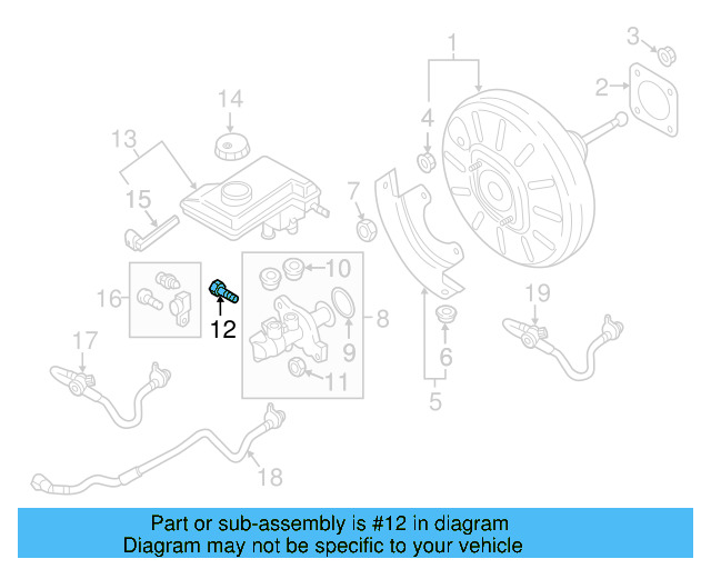 Brake Master Cylinder Screw WHT-007-916